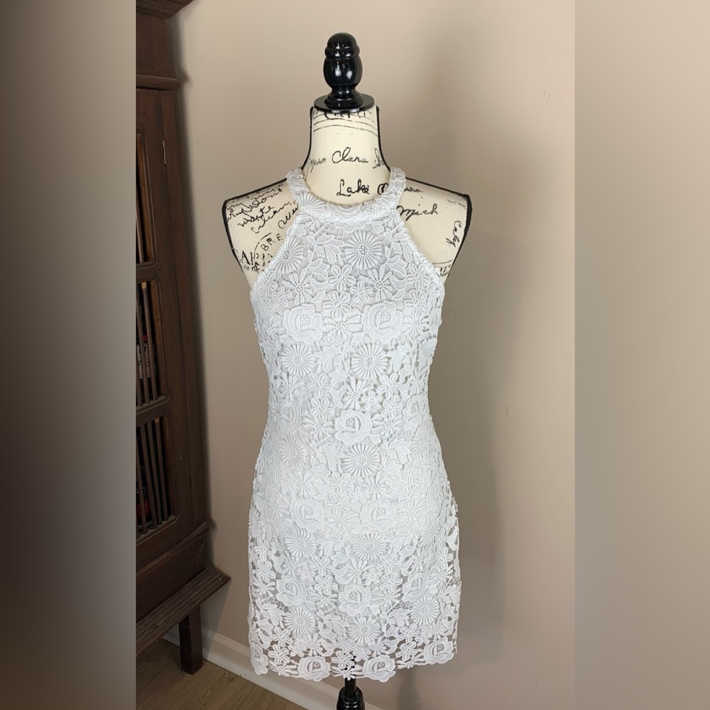 Lulu's 'Love Poem' Ivory White Mini Dress